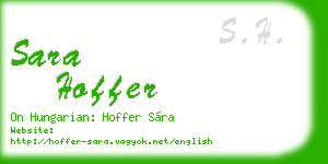 sara hoffer business card